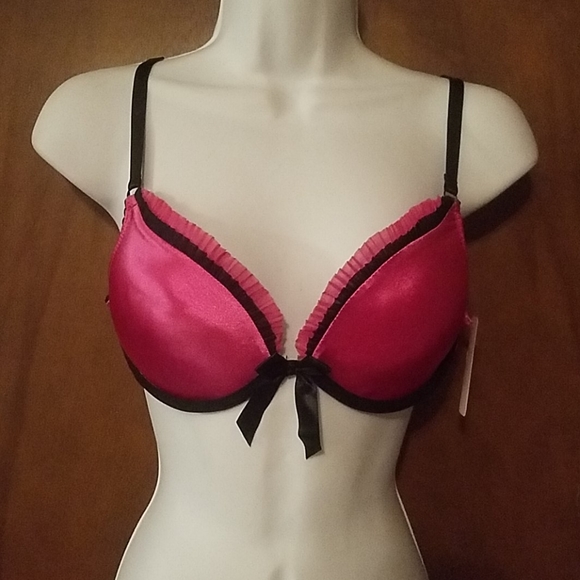 HOT PINK AND BLACK TWO PIECE LINGERIE - Picture 2 of 5